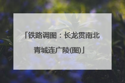 铁路调图：长龙贯南北 青城连广陵(图)