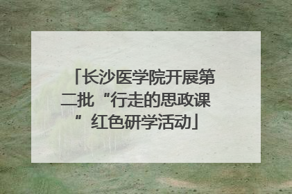 长沙医学院开展第二批“行走的思政课”红色研学活动