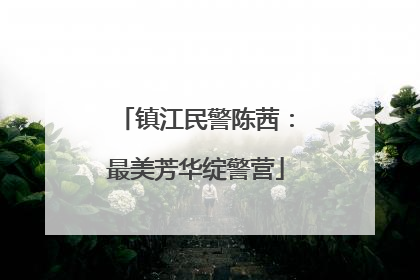 镇江民警陈茜：最美芳华绽警营