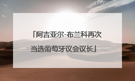 阿吉亚尔-布兰科再次当选葡萄牙议会议长