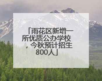 雨花区新增一所优质公办学校，今秋预计招生800人