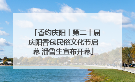 香约庆阳丨第二十届庆阳香包民俗文化节启幕 潘鲁生宣布开幕