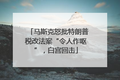 马斯克怒批特朗普税改法案“令人作呕”，白宫回击