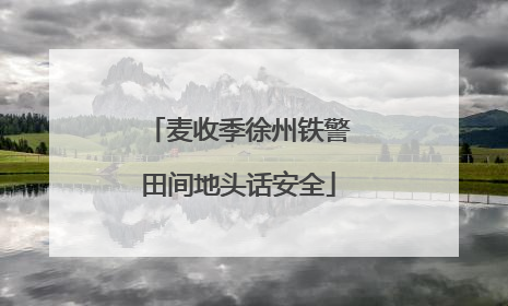麦收季徐州铁警田间地头话安全
