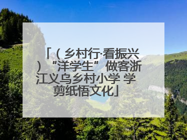 （乡村行·看振兴）“洋学生”做客浙江义乌乡村小学 学剪纸悟文化