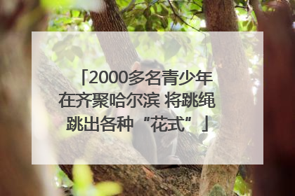2000多名青少年在齐聚哈尔滨 将跳绳跳出各种“花式”