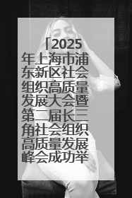2025年上海市浦东新区社会组织高质量发展大会暨第二届长三角社会组织高质量发展峰会成功举办