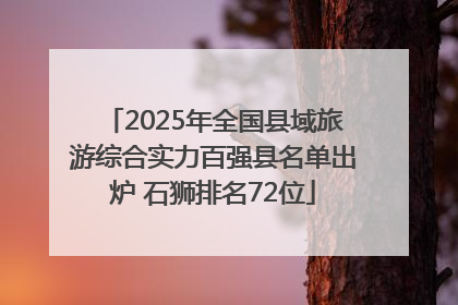 2025年全国县域旅游综合实力百强县名单出炉 石狮排名72位