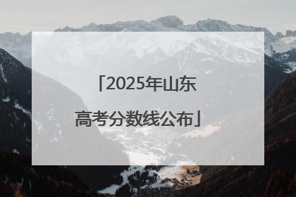 2025年山东高考分数线公布