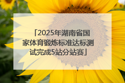 2025年湖南省国家体育锻炼标准达标测试完成5站分站赛
