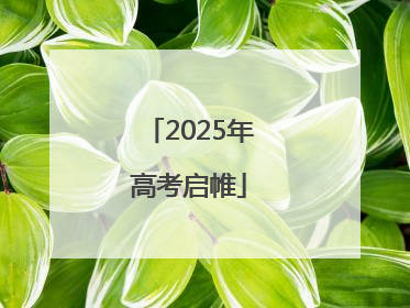 2025年高考启帷