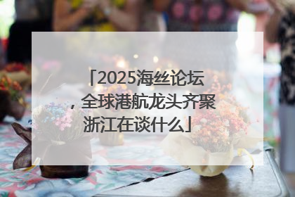 2025海丝论坛，全球港航龙头齐聚浙江在谈什么