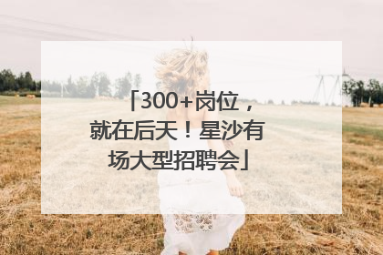 300+岗位，就在后天！星沙有场大型招聘会