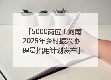 5000岗位！河南2025年乡村振兴协理员招用计划发布