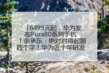 6499元起，华为发布Pura80系列手机！余承东：绝对对得起那四个字！华为近十年研发投入12490亿元