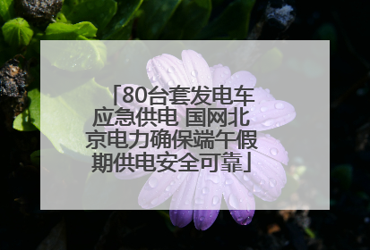 80台套发电车应急供电 国网北京电力确保端午假期供电安全可靠