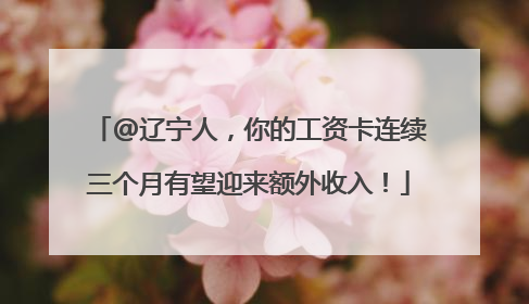 @辽宁人，你的工资卡连续三个月有望迎来额外收入！