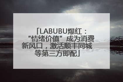 LABUBU爆红：“情绪价值”成为消费新风口，激活顺丰同城等第三方即配