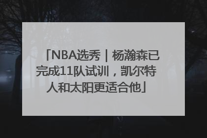 NBA选秀｜杨瀚森已完成11队试训，凯尔特人和太阳更适合他