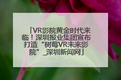 VR影院黄金时代来临！深圳报业集团宣布打造“树莓VR未来影院”_深圳新闻网